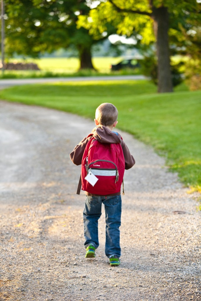 A young child with a red backpack walking down the driveway. A neurodevelopmental screening in Campbell is beneficial for children with autism, ADHD, dyslexia & more. Contact us today.