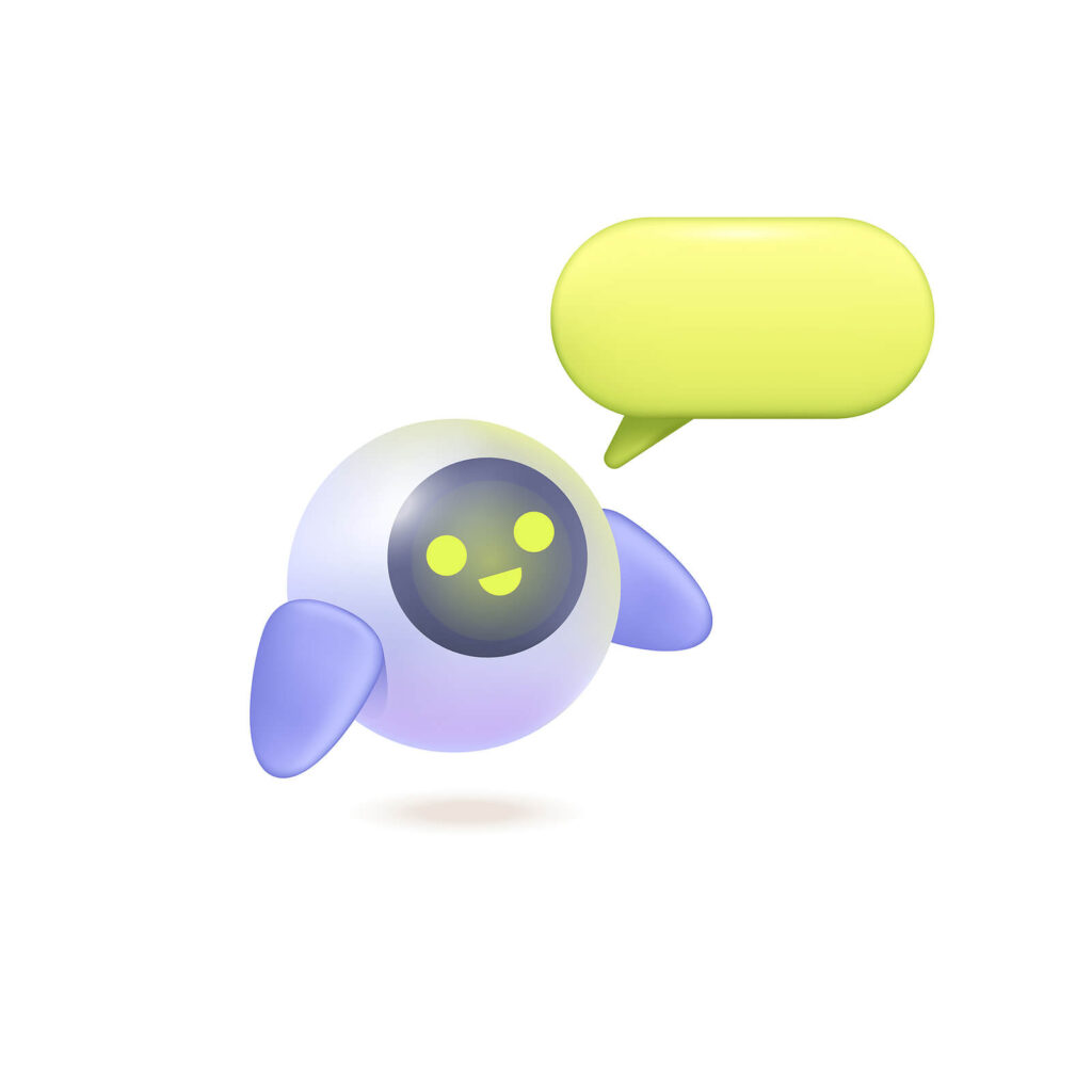Image of a robot graphic with a speech bubble coming out of it. Representing the benefit of neuropsychological evaluation or psychoeducational testing in Berkeley, CA.